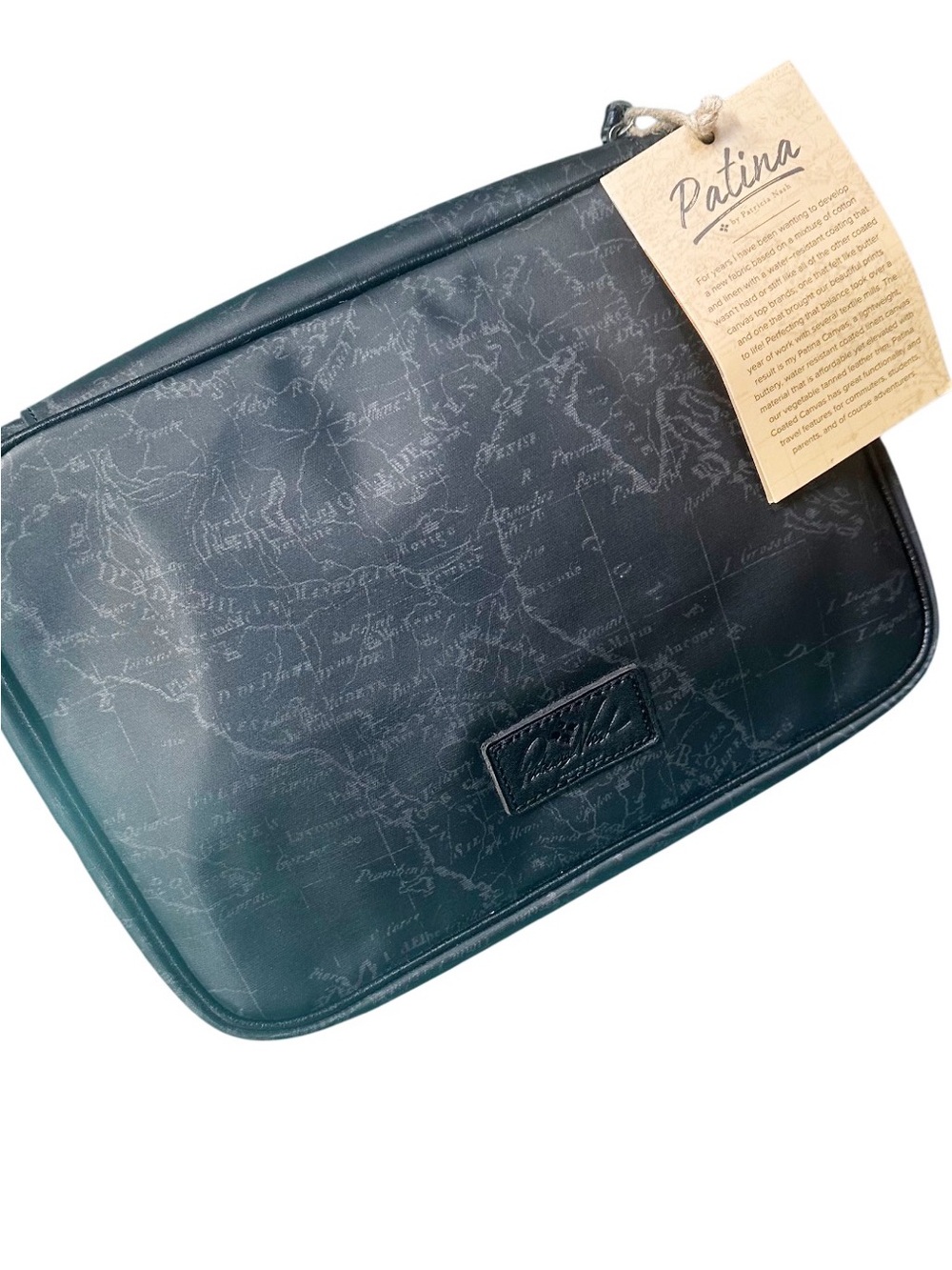 Patricia Nash Hanging Travel Case Organizer Black Map Gym Overnight NWT - Picture 8 of 12